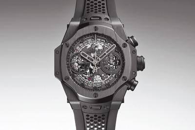 宇舶表與英國服裝設計師Samuel Ross合作Big Bang Unico SR_A聯名腕表,92萬4000元。(HUBLOT提供) 宇舶表與英國服裝設計師Samuel Ross合作Big Bang Unico SR_A聯名腕表,92萬4000元。(HUBLOT提供)