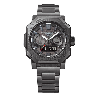 CASIO與日本戶外休閒品牌White Mountaineering聯名表,2萬8000元。(CASIO提供) CASIO與日本戶外休閒品牌White Mountaineering聯名表,2萬8000元。(CASIO提供)