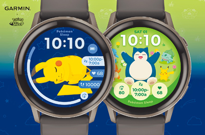 Garmin與寶可夢「Pokemon Sleep」推出主題表盤,十分可愛。(Garmin提供) Garmin與寶可夢「Pokemon Sleep」推出主題表盤,十分可愛。(Garmin提供)