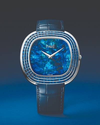 伯爵Andy Warhol系列藍色蛋白石腕表。(PIAGET提供) 伯爵Andy Warhol系列藍色蛋白石腕表。(PIAGET提供)