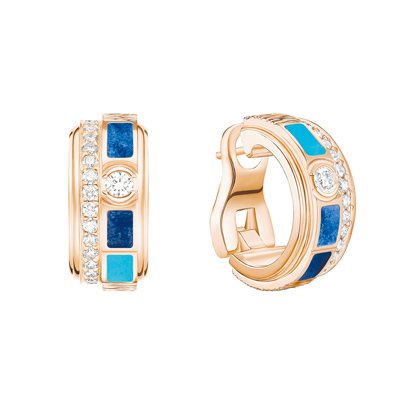 伯爵Possession Vibrant Palace系列藍色寶石耳環。(PIAGET提供) 伯爵Possession Vibrant Palace系列藍色寶石耳環。(PIAGET提供)