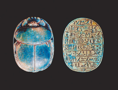 〈阿蒙霍特普三世在位時期製作的聖甲蟲:獵獅〉,約西元前1390–1352年,大外宣的內容講著統治前10年間,獵殺了102隻獅子。(大英博物館理事會提供) 〈阿蒙霍特普三世在位時期製作的聖甲蟲:獵獅〉,約西元前1390–1352年,大外宣的內容講著統治前10年間,獵殺了102隻獅子。(大英博物館理事會提供)