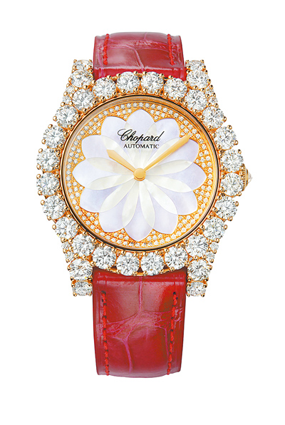 蕭邦L’Heure du Diamant系列玫瑰金鑲鑽珠寶表,340萬8000元。(CHOPARD提供) 蕭邦L’Heure du Diamant系列玫瑰金鑲鑽珠寶表,340萬8000元。(CHOPARD提供)