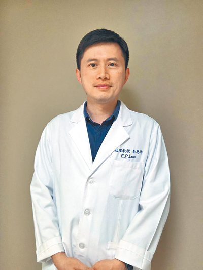 林口長庚醫院兒童重症加護科醫師李恩沛。(李恩沛提供/李念庭台北傳真) 林口長庚醫院兒童重症加護科醫師李恩沛。(李恩沛提供/李念庭台北傳真)
