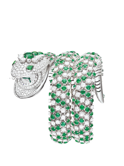 台北101 BVLGARI SERPENTI MISTERIOSI PALLINI頂級珠寶神祕腕表。(台北101提供) 台北101 BVLGARI SERPENTI MISTERIOSI PALLINI頂級珠寶神祕腕表。(台北101提供)