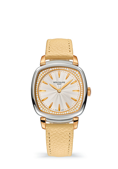 百達翡麗Gondolo Ladies First系列編號7043GR-001銀面款珠寶表,116萬9000元。(Patek Philippe提供) 百達翡麗Gondolo Ladies First系列編號7043GR-001銀面款珠寶表,116萬9000元。(Patek Philippe提供)