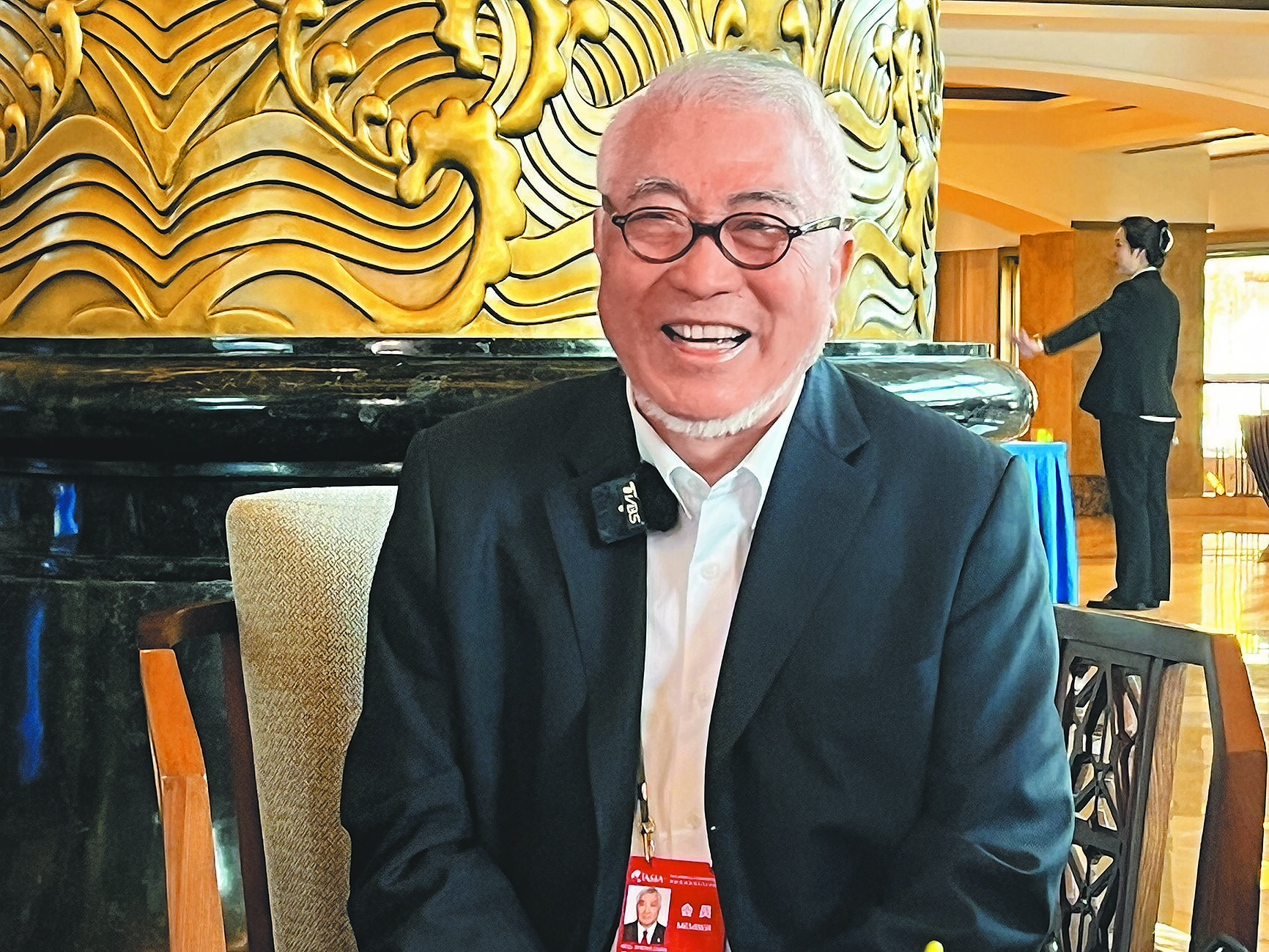 兩岸共同市場基金會董事長詹火生赴海南出席博鰲論壇,26日接受台媒聯訪時表示,川普的行事風格,隱含喊價還價的空間,中美貿易摩擦應不至於引發全球貿易戰。(藍孝威攝) image