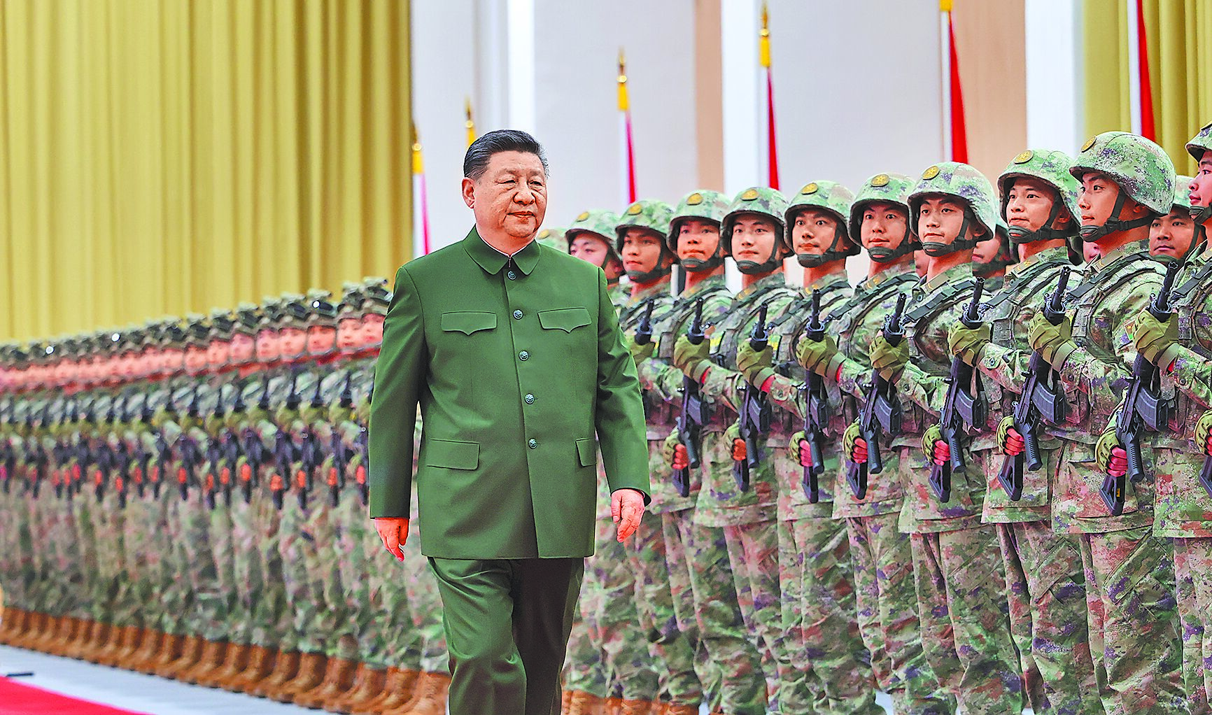 美國《外交事務》期刊18日發表文章,指出中國國家主席習近平實施大動作肅清解放軍高層,凸顯他強化軍權,迫使軍隊「能戰、敢戰且為黨而戰」的手段。(新華社) image
