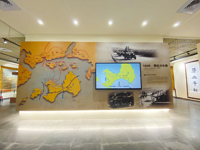 金門縣古寧頭戰史館為豐富展示內容,2023年10月底閉館整修已完工,原訂2日欲舉行開幕啟用活動,卻因山陀兒颱風攪局而取消,將於颱風過後上班日正式對外開放。(金管處提供/于家麒金門傳真) image