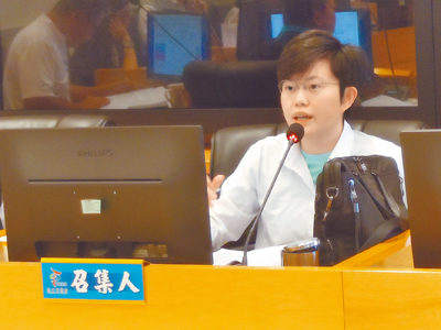 台中市議員陳俞融。(林欣儀攝) 台中市議員陳俞融。(林欣儀攝)