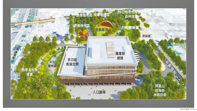 嘉義市圖書總館預定地選在家樂福北門店現址,圖為市府規畫示意圖。(鄭光宏提供/廖素慧嘉市傳真) image