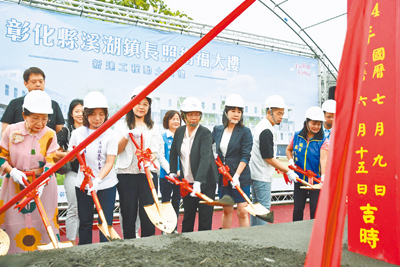 彰化溪湖鎮長照衛福大樓9日動土,預計2027年5月完工。(葉靜美攝) image