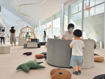 桃園市立兒童美術館是親子同樂最佳去處。(蔡依珍攝) image