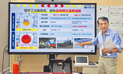 台北市公館圓環預計13日開始拆除並填平公車專用地下道,台北市交通局長謝銘鴻9日表示,工程期間會透過「公館專案聯合監控平台」,與新北市合作將交通衝擊降到最低。(徐佑昇攝) image