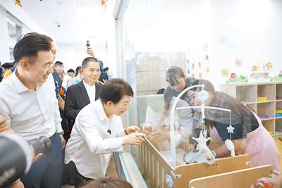 太平宜昌托嬰中心設置在太平區行政中心內,3日正式啟用。(馮惠宜攝) 太平宜昌托嬰中心設置在太平區行政中心內,3日正式啟用。(馮惠宜攝)
